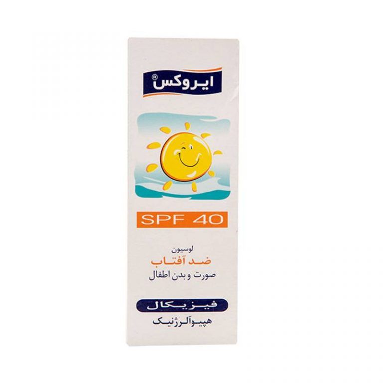 لوسیون ضد آفتاب صورت و بدن اطفال SPF40 ایروکس