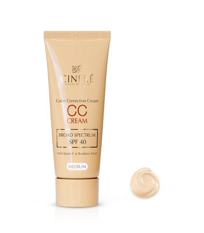 سی سی کرم رنگ متوسط SPF 40 سینره