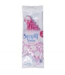 خودتراش دو تیغه ژیلت مدل Simply Venus صورتی بسته 5 عددی
