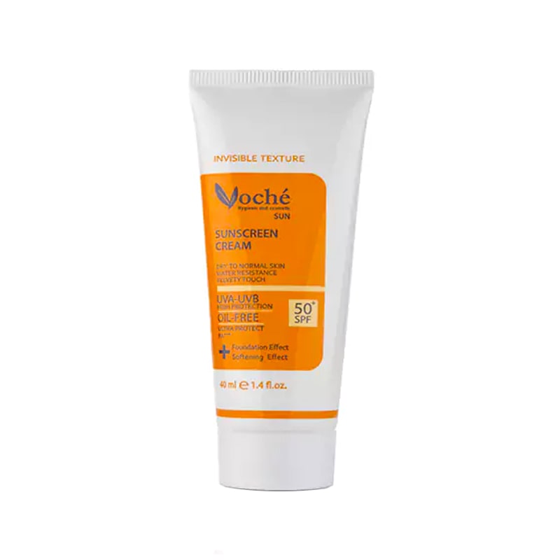 کرم ضدآفتاب  +SPF50 بی رنگ مناسب پوست‌های چرب و مستعد جوش وچه