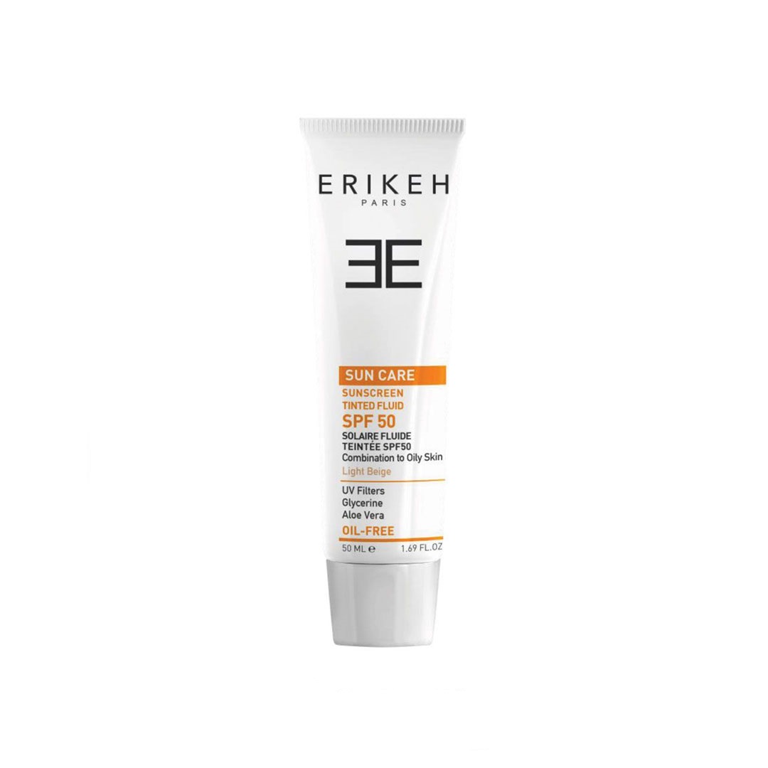 ضد آفتاب فلوئید بژ روشن فاقد چربی SPF50 اریکه