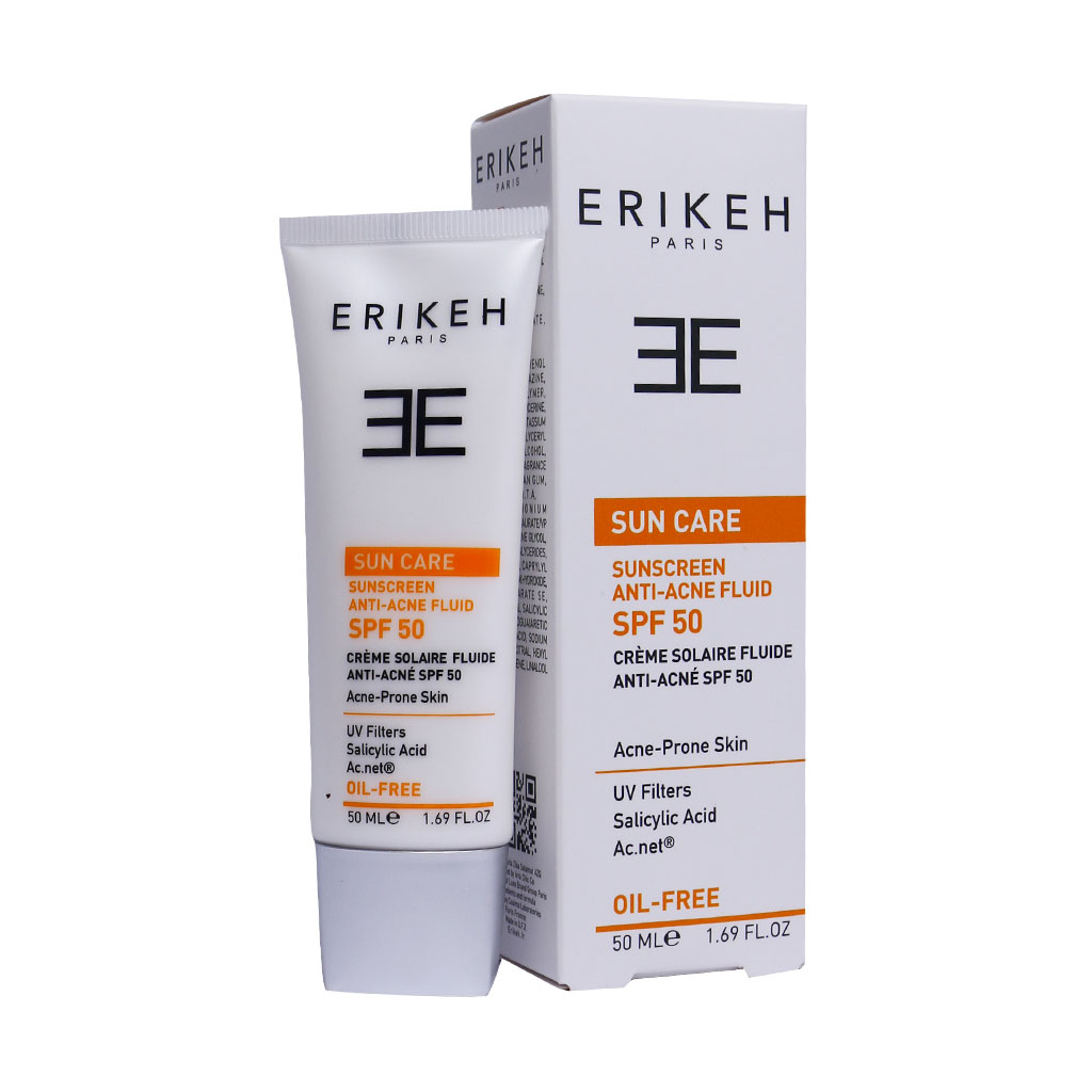 فلوئید ضد آفتاب و ضد جوش بی رنگ فاقد چربی SPF50 اریکه
