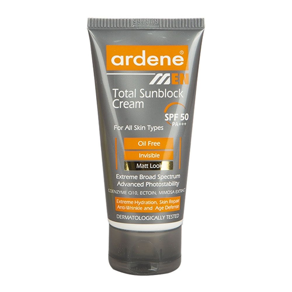 کرم ضد آفتاب آقایان SPF50 آردن مناسب انواع پوست 50 میلی لیتر
